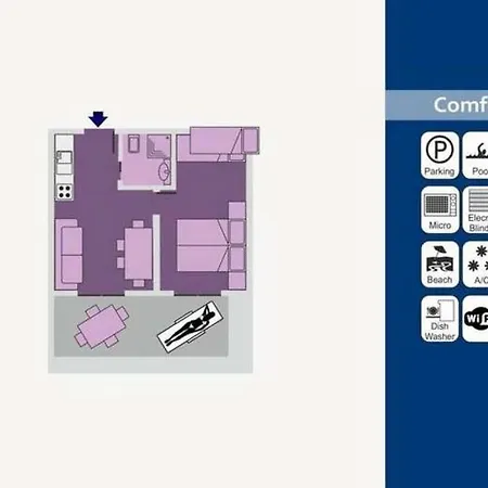 Daire Residenz Silver Sail Zweizimmer-Wohnung Prestige Fuer 5 Personen Bibione